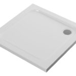 //2Go 45mm Low Profile 760x760mm Square Tray & Waste - White