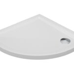 40mm Low Profile 900mm Quadrant Tray & Waste - White