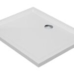 40mm Low Profile 1000x700mm Rectangular Tray & Waste - White
