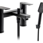 Abode Aquip Deck Mounted Bath Shower Mixer - Matt Black