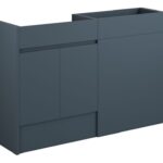 Diamond 1236mm Standard Basin & WC Unit Pack - Matt Arley Blue (Grey Cab)