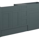Crystal 1536mm Standard Basin  WC & 3 Drawer Unit Pack - Matt Green Camo (Oak Cab)