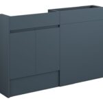 Diamond 1236mm Slim Basin & WC Unit Pack - Matt Arley Blue (Grey Cab)