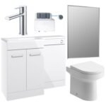Purity 1000mm Furniture & BTW WC Pack - White Gloss (RH)