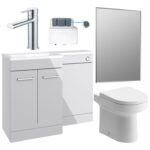 Purity 1000mm Furniture & BTW WC Pack - Grey Gloss (LH)