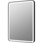 Sparkle 600mm Rectangle Front-Lit LED Mirror - Matt Black