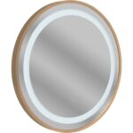 Vision 600mm Round Front-Lit LED Mirror - Brushed Bronze