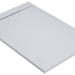 30mm Slate 1000x800mm Rectangular Tray & Waste - White
