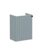 VitrA Root Groove 40cm 1 Door Wall Hung Slim Washbasin Unit (LH Hinge) - Matt Fjord Green