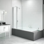 Merlyn 900x1500mm 2-Panel Square Folding Bath Screen (6mm)
